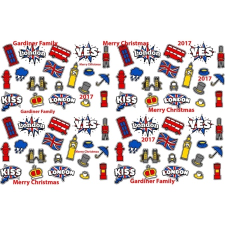 London Xmas Personalised Gift paper