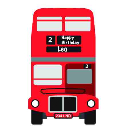 Personalised London Bus Cardboard Cutout