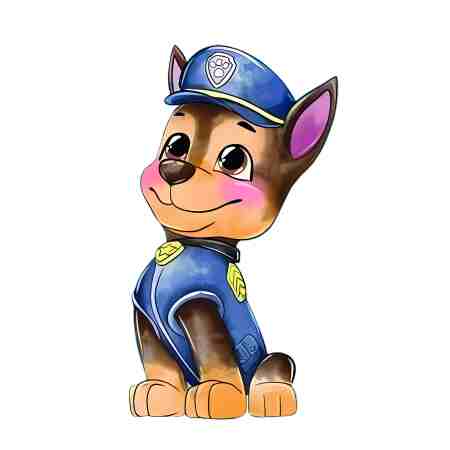 watercolour-Paw-Patrol-Chase-Party-Decoration-Cardboard-cutoutwatercolour paw patrol chase party decoration cardboard cutout
