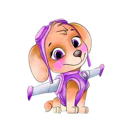 watercolour paw patrol skye cardboard cutout