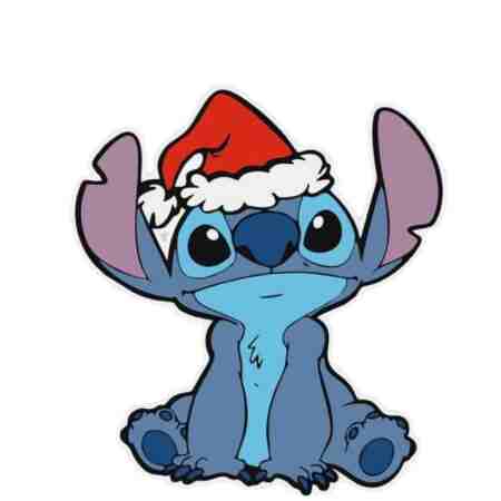 Stitch with Christmas Hat cardboard Cutout