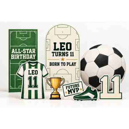 Personalised Football Birthday Cutout Bundle